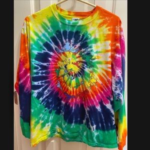 Long sleeve Peace Frog Tie Dye Tee.